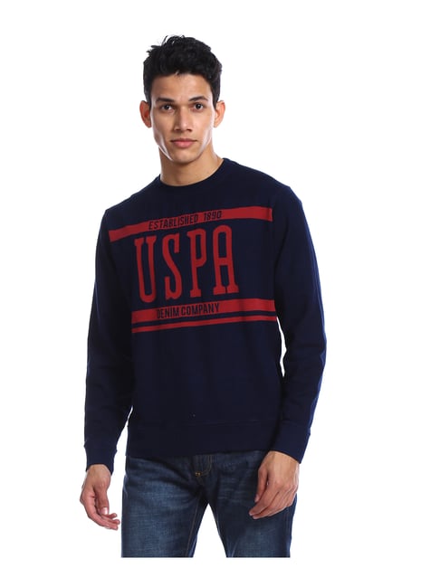 U S Polo Assn U.S. Polo Assn. Navy Round Neck Sweatshirt