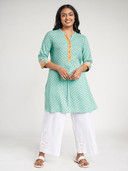 Global Desi Aqua Printed Tunic Price in India