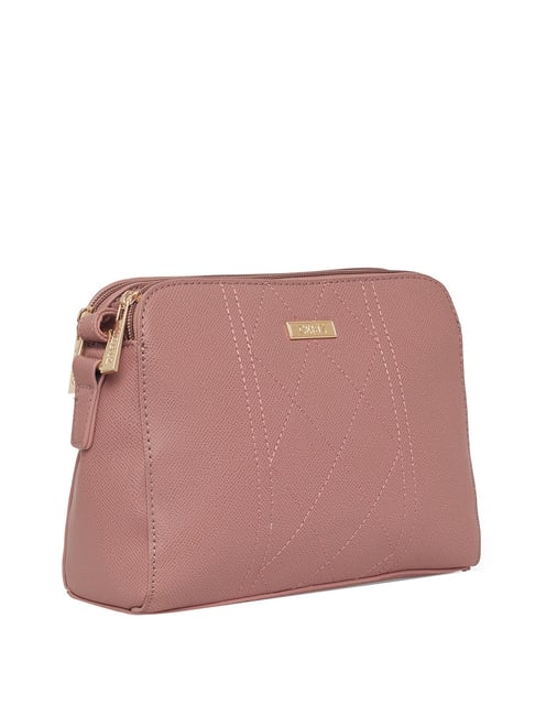 Buy Ceriz Pink Solid Medium Slings Handbag For Women At Best Price