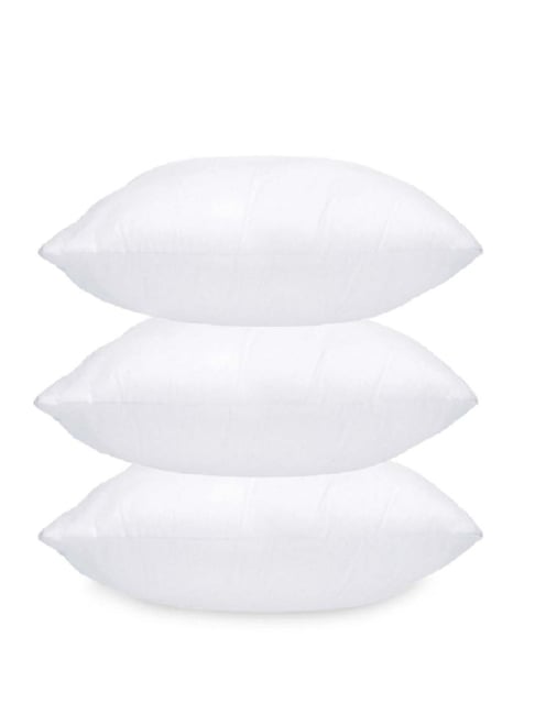 BIANCA Fluffy Micro-Fiber Cushion Insert-Filler -3pc 12 X 12 (allergy guard) solid-white