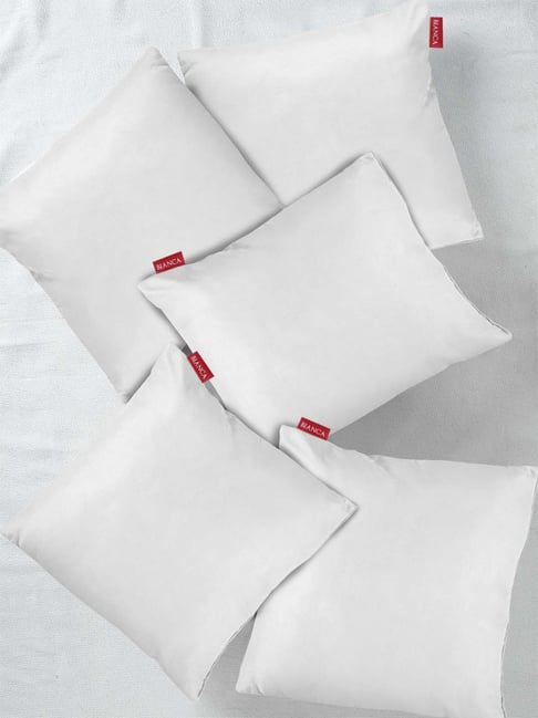 BIANCA Fluffy Micro-Fiber Cushion Insert-Filler -5pc 16 X16 (allergy guard) solid-white