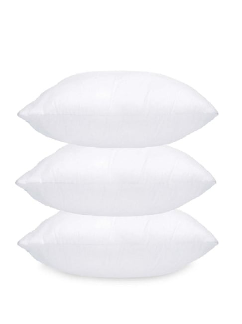BIANCA Fluffy Micro-Fiber Cushion Insert-Filler -3pc 16 X16 (allergy guard) solid-white