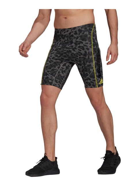 Buy Adidas Grey Olive Green Slim Fit Camouflage Shorts for Mens