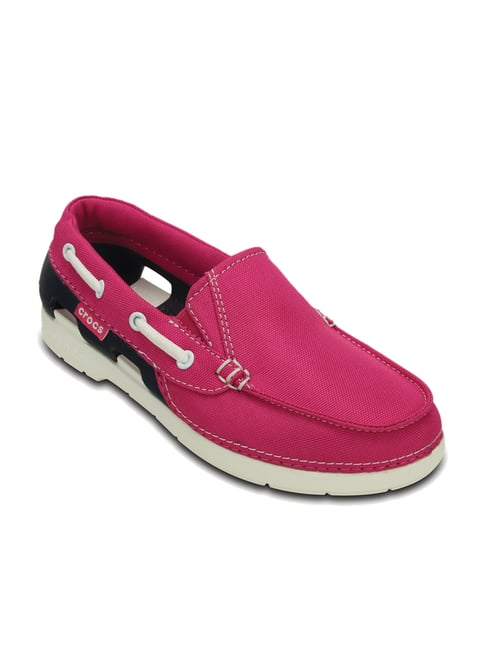 Buy Crocs Beach Line Candy Pink Boat Shoes for Women at Best Price