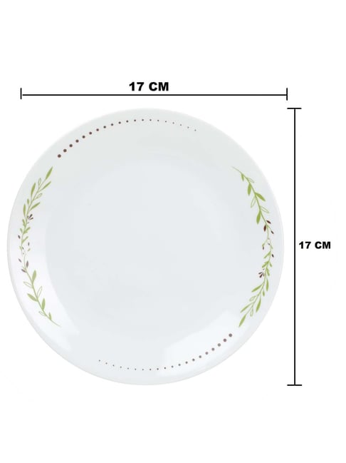 Buy Corelle Herbs Vitrelle Glass Small Plates (17 cm) Set of 6 at