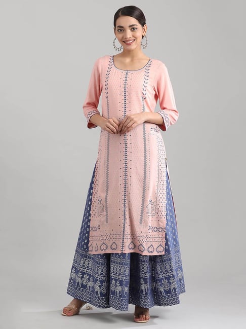 Aurelia Pink Printed Kurta Price in India