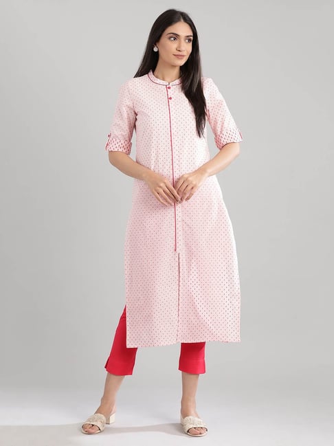 Aurelia Pink Printed Kurta Price in India