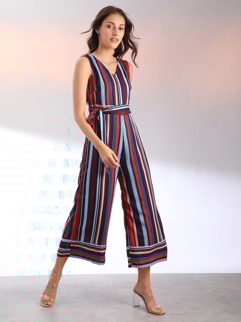 Sherry Stripes Mustard Striped Jumpsuit Japna With Love Striped