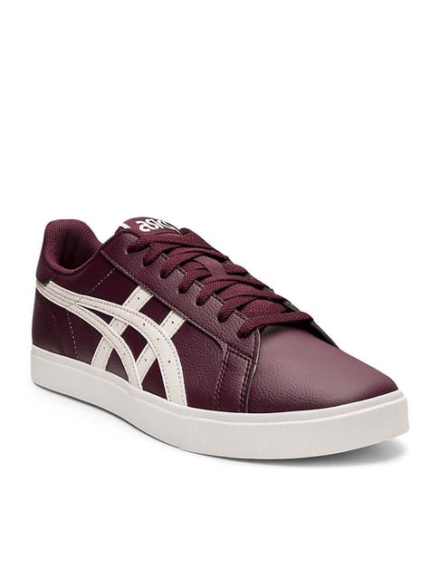 Asics maroon shoes sale