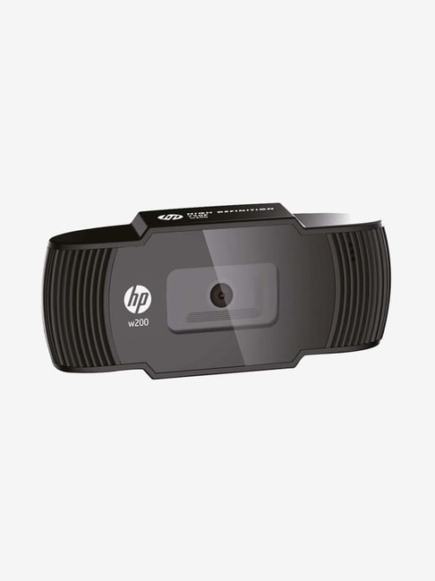 HP w200 HD 720p/30 FPS Webcam with Built-in Mic (Black)