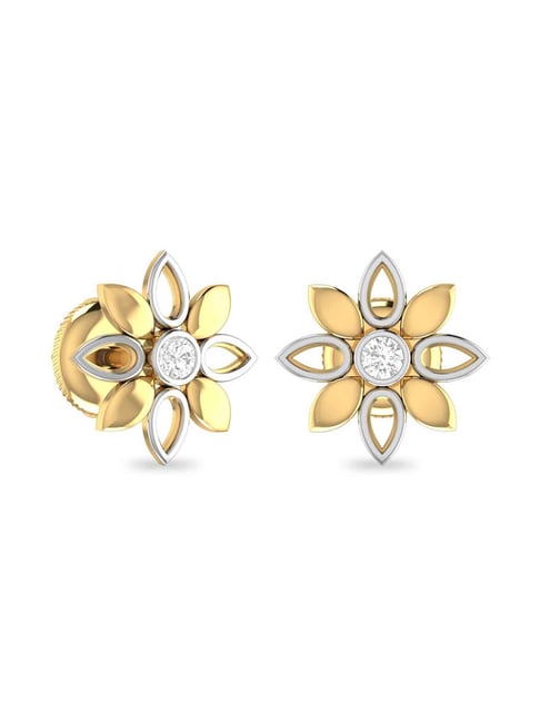 MIQIAO Real 18K Gold Lace Stud Earrings With Simple Flower Design Fine Gold  Stud Earrings Gift For Women AU750 From Stirringoa, $39.15 | DHgate.Com