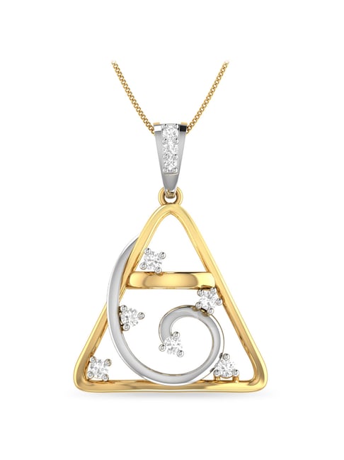 PC Jeweller Pavan 18k Gold Pendant without Chain for Women-picture-37