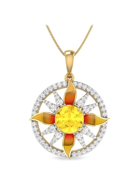 PC Jeweller Deewakar 18k Gold Pendant without Chain for Women-picture-24