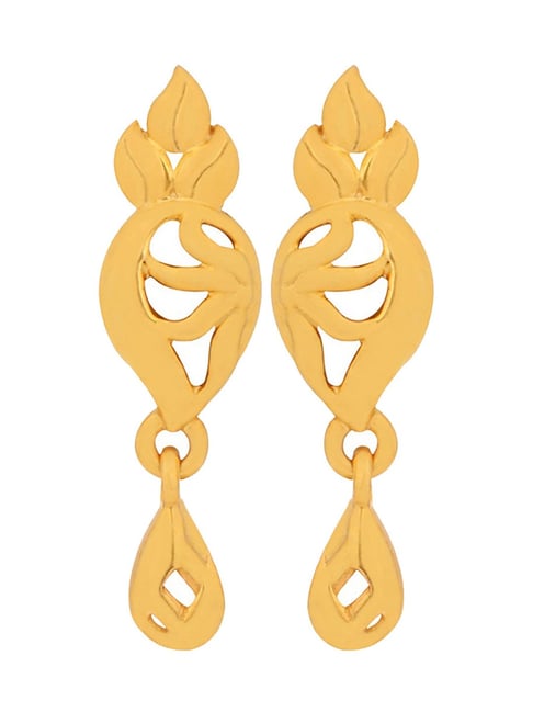 Pure 18k hot sale gold earrings