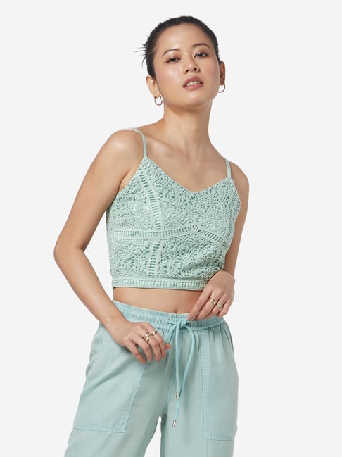 mint crop top