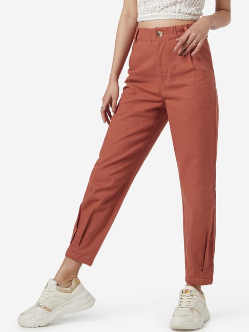 DIGITAL SHOPEE Regular Fit Women s Pure Cotton Trousers Pants for Everyday  Use College Wear Office Casual Wear