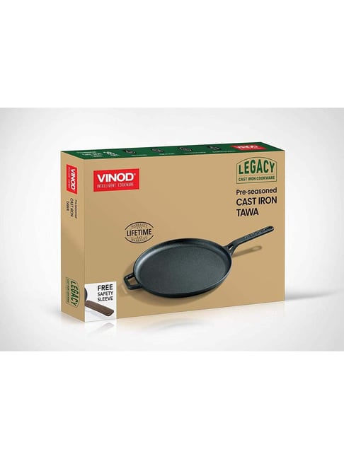 Vinod Legacy Pre-Seasoned Cast Iron Crepe Pan, Dosa Pan, Cookware