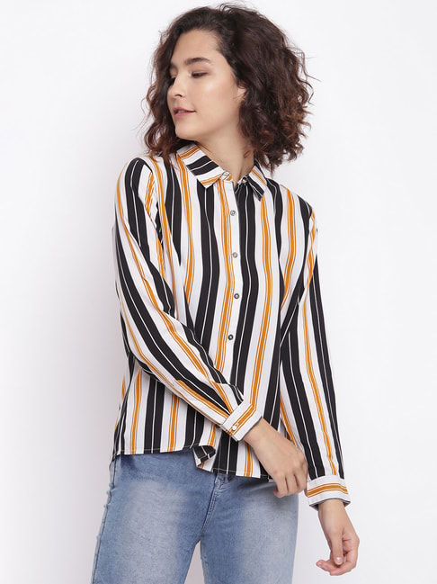 Pepe Jeans Multicolor Striped Shirt Price in India