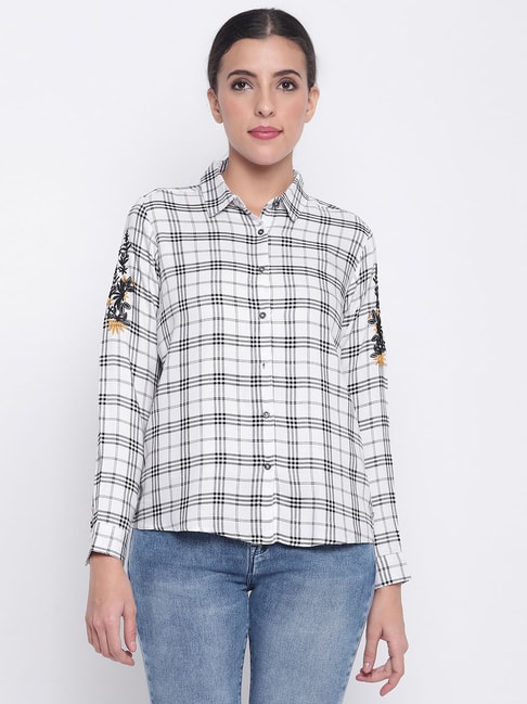 Pepe Jeans White Check Shirt Price in India