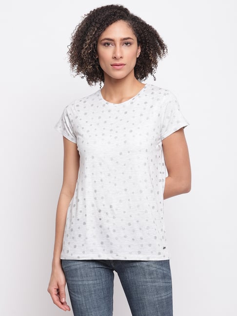 Pepe Jeans Grey Round Neck Printed T-Shirt