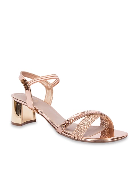 Inc.5 Women's Rose Gold Ankle Strap Sandals Price in India