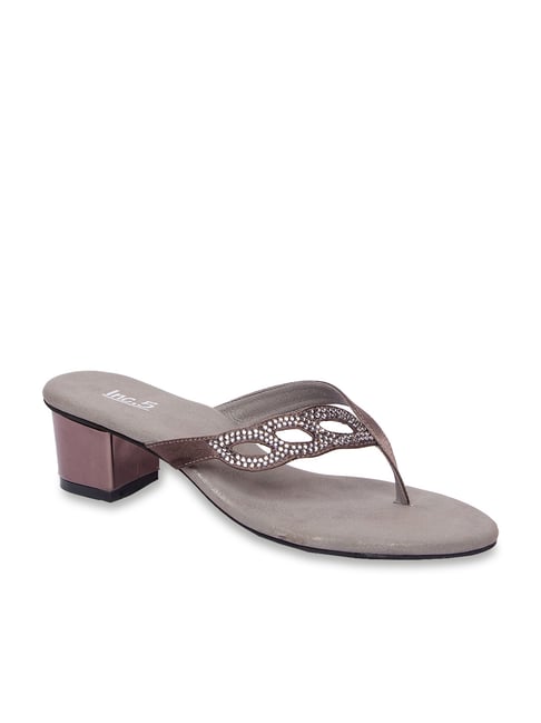 Inc.5 Women's Gun Metal Thong Sandals Price in India