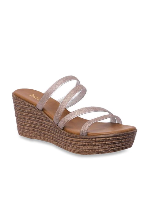 Inc.5 Women's Rose Gold Ethnic Wedges Price in India