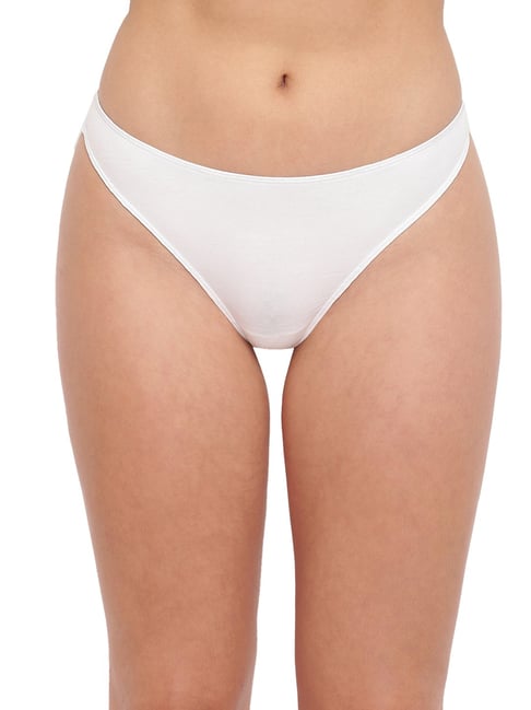 Luxury Cotton Thong in White