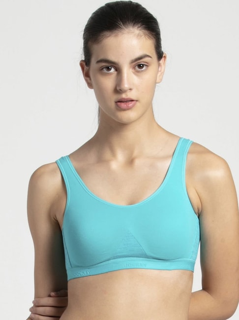 Jockey Teal Non Wired Non Padded Sports Bra - 1376