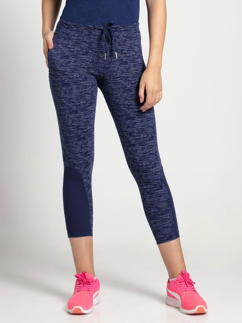 Buy Jockey Blue Textured Yoga Pants - AA01 for Women Online @ Tata CLiQ