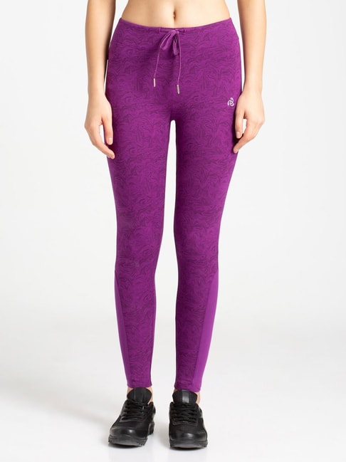 Buy Jockey Purple Glory Printed Yoga Pants - AA01 for Women Online @ Tata  CLiQ