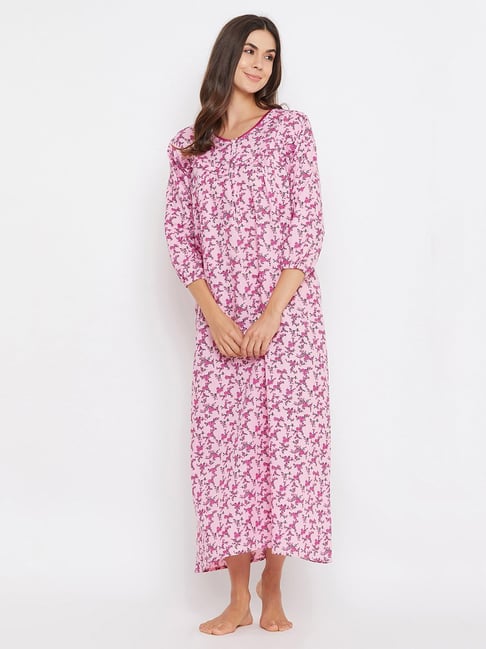 Pink print Maternity nightgown, Pyjamas and Loungewear