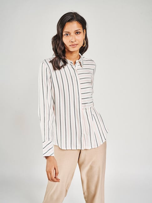 Buy Estelle Striped Shirt for Women Online in India