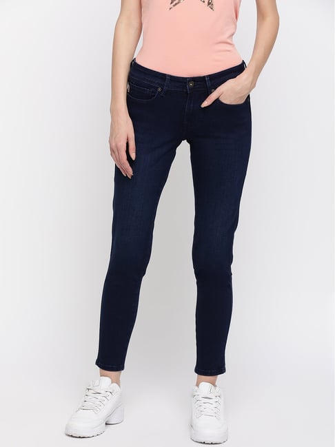 Pepe Jeans Blue Skinny Fit Lightly Washed Jeans