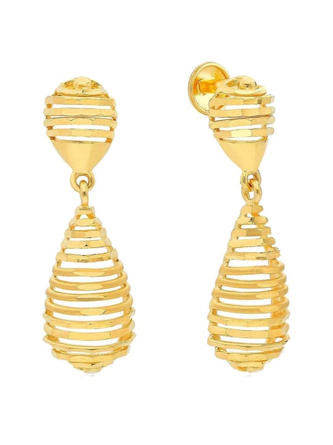 Buy MALABAR GOLD AND DIAMONDS Womens Gold Earrings MHAAAAABTNGR | Shoppers  Stop