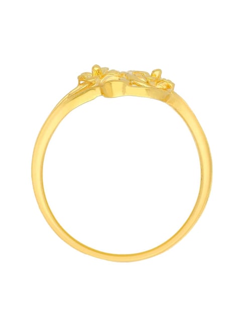 Buy Malabar Gold and Diamonds 22k Gold Floral Ring for Women Online At ...