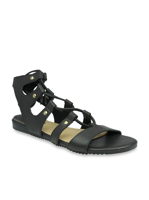 Buy Black Regular/Wide Fit Forever Comfort® Leather Gladiator Sandals from  the Next UK online shop