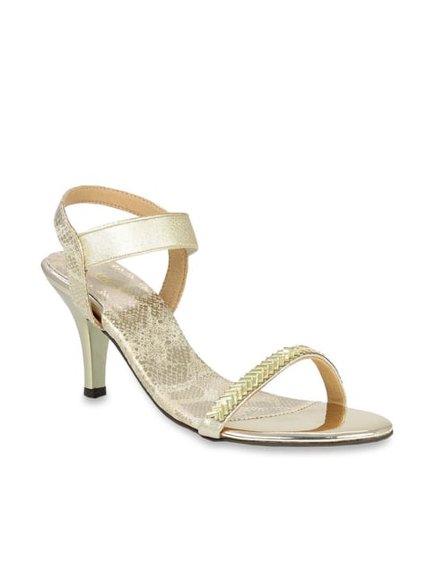 Inc.5 Women's Golden Ankle Strap Stilettos Price in India