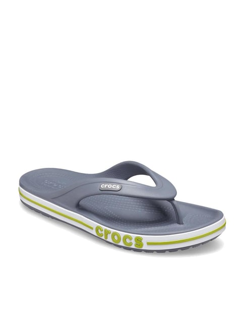 Crocs Unisex Bayaband Charcoal Grey Flip Flops