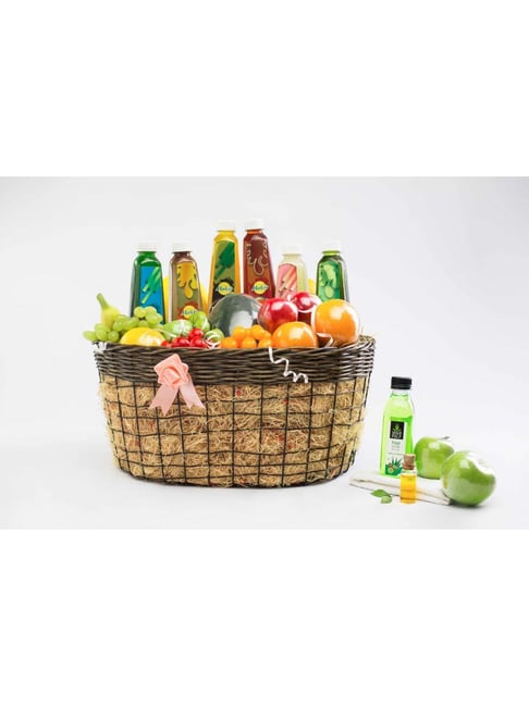 NATURALLYOURS Black Iron Wire Storage Basket - Set of 1