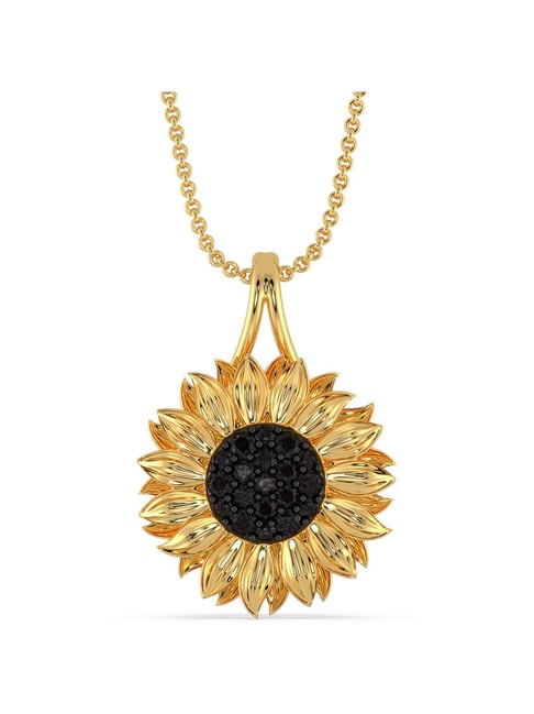 Buy Gold Sunflower Necklace, Sunflower Jewellery, Sunshine Necklace, Flower  Necklace, Sunflower Pendant, Flower Necklace for Her Online in India - Etsy