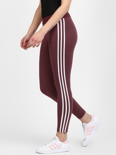 ADIDAS Trefoil Maroon Womens Leggings - MAROON