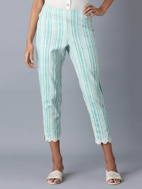 Buy W Green Slim Fit Pants for Women Online @ Tata CLiQ