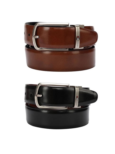 Tommy Hilfiger Carlson Multicolor Leather Reversible Belt for Men