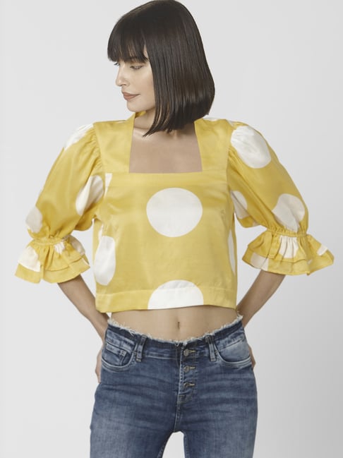vero moda polka dot top
