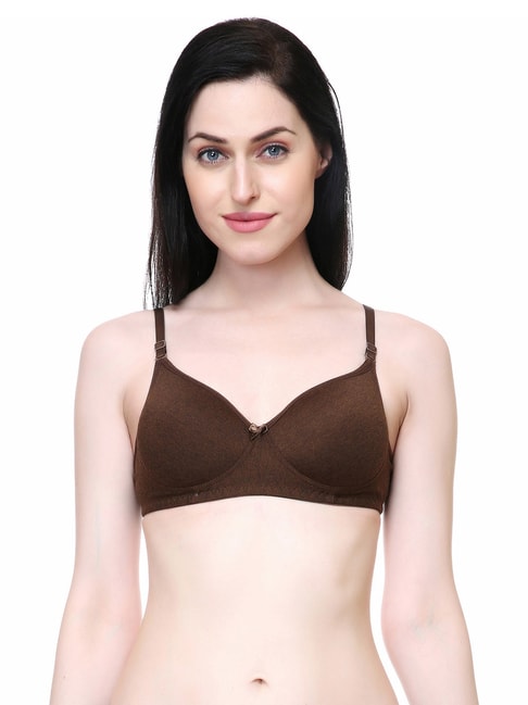 Buy Lady Lyka Brown Non Wired Padded T-Shirt Bra for Women Online