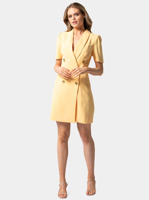 mango pleated blazer dress Mango Women's Pleated Detail Blazer Dress - Black