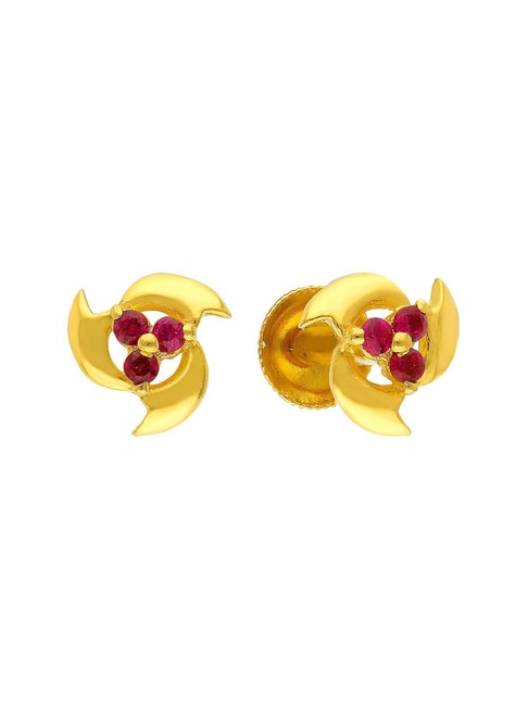Malabar Gold Earring STBHAEA497 | Gold earrings, Earrings, Gold