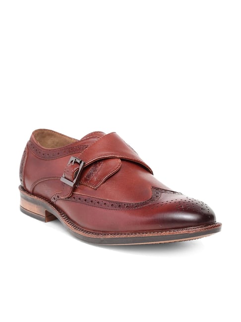 Teakwood Leathers Men's Wine Monk Shoes-picture-19