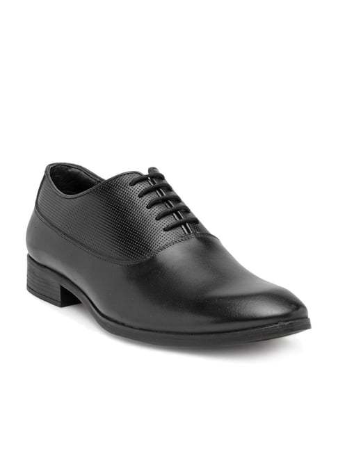 Teakwood Leathers Men's Black Oxford Shoes